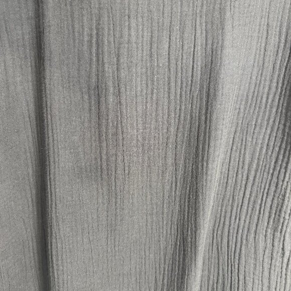 Eileen Fisher Organic Cotton Gauzy Mini Dress Women's XS Black Lagenlook Minimal - Picture 7 of 9